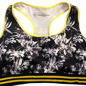 Cato Active Racerback Sports Bra 2X Black Athleisure Athletic Exercise Fitness
